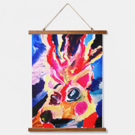 Tapiz Con Marco De Madera Deer winter joy