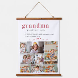 Tapiz Con Marco De Madera Definición de Abuela | 8 Fotos Personalizadas