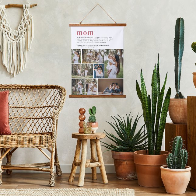 Tapiz Con Marco De Madera Definición de mamá | 8 Foto personalizada (Subido por el creador)