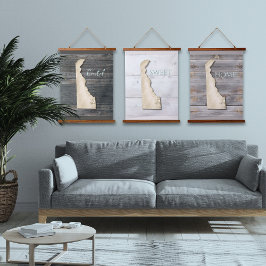 Tapiz Con Marco De Madera Delaware Rustic Wood Wall Tapestry Coastal Decor