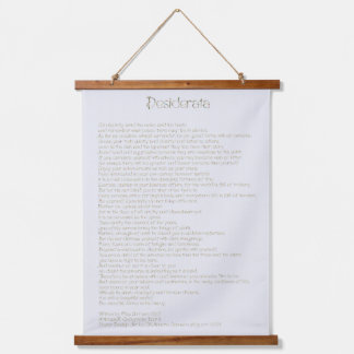 Tapiz Con Marco De Madera Desiderata ArtcelUI Fuente de la mano de la maneci