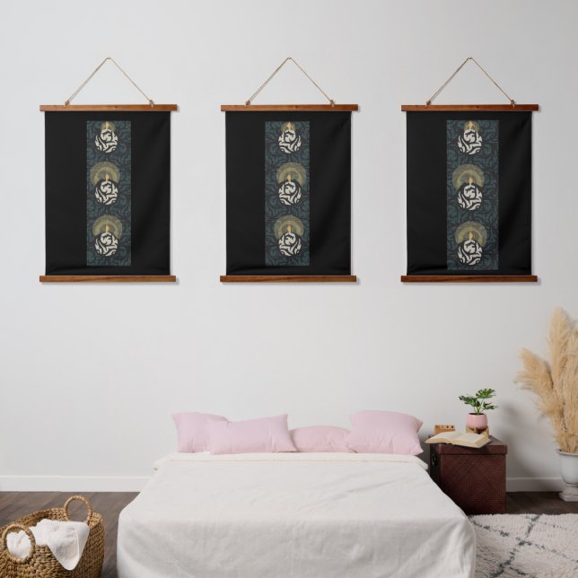 Tapiz Con Marco De Madera Desplazamiento de velas (Dormitorio)