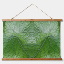 Tapiz Con Marco De Madera Detalle de la hoja verde