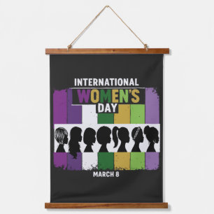Tapiz Con Marco De Madera Día Internacional de la Mujer Moderno   Mujeres Di