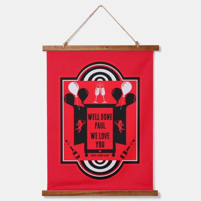 Tapiz Con Marco De Madera Día nacional de salida NCOD (Anverso)