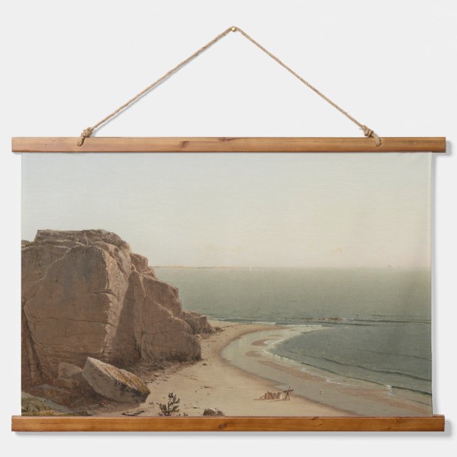 Tapiz Con Marco De Madera Día tranquilo cerca de la pintura panorámica Manch (Anverso )