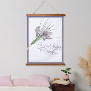 Tapiz Con Marco De Madera Dios es nuestro Refugio y fortaleza  