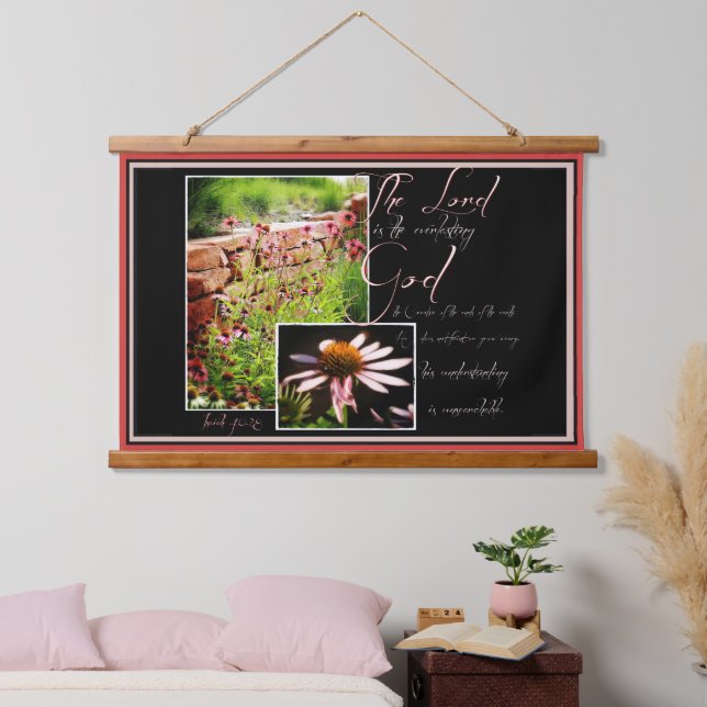 Tapiz Con Marco De Madera Dios eterno (Dormitorio)