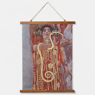 Tapiz Con Marco De Madera Diosa de Salud, Hygieia (Salus), Gustav Klimt