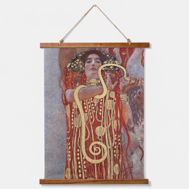 Tapiz Con Marco De Madera Diosa de Salud, Hygieia (Salus), Gustav Klimt (Anverso)
