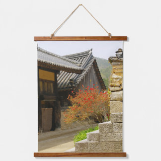 Tapiz Con Marco De Madera Diseñado con una fotografía de Corea del Sur, Vert