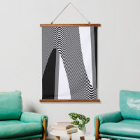 Diseño de arte óptico en blanco y negro,