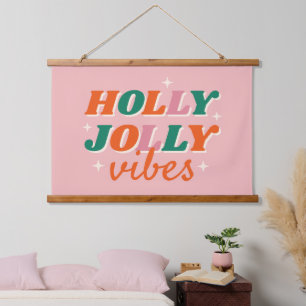 Tapiz Con Marco De Madera Diseño de Navidades de Fun Holly Jolly Vibes
