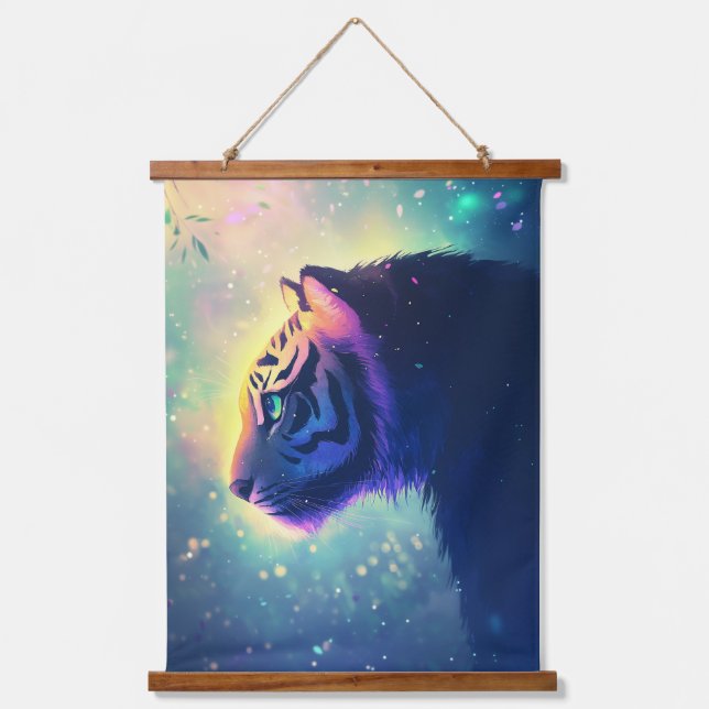 Tapiz Con Marco De Madera Diseño de tigre (Anverso)