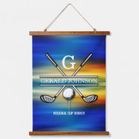 Diseño del Monograma de Golf Elegante Sunset