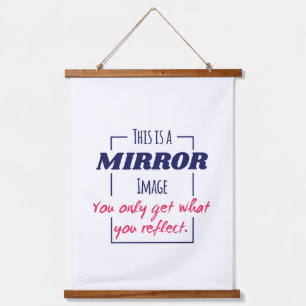 Tapiz Con Marco De Madera Diseño Motivacional de Mentalidad de Reflexión en