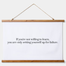 Dispuesto A Aprender Tapiz De Muro En Madera