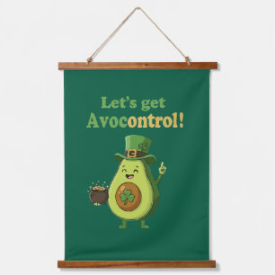 Tapiz Con Marco De Madera Diviértete "Avocontrol" Aguacate del Día de San Pa