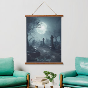 Tapiz Con Marco De Madera Dominio de la Muerte: una visión temible del cemen