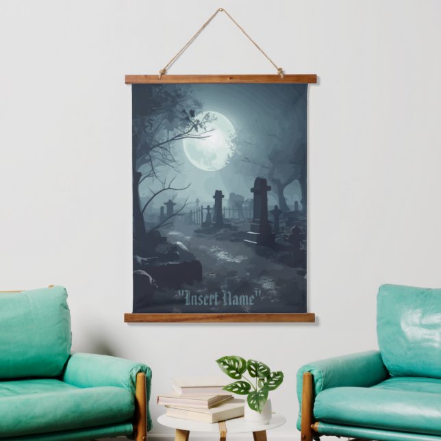 Tapiz Con Marco De Madera Dominio de la Muerte: una visión temible del cemen (Sala de estar)