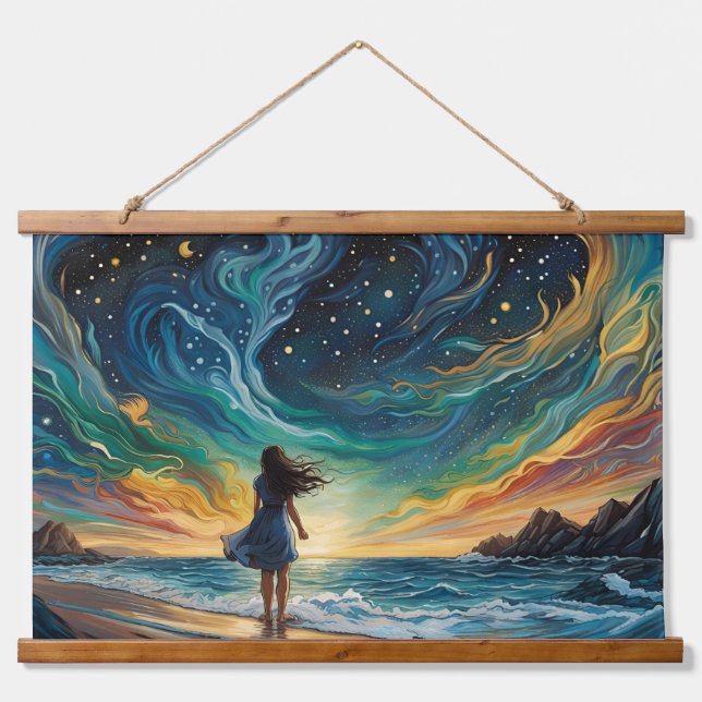 Tapiz Con Marco De Madera Dónde se dirigen los sueños (Anverso )