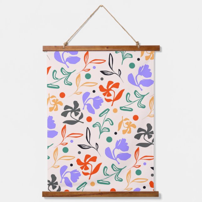 Tapiz Con Marco De Madera Doodle Garden (Anverso)