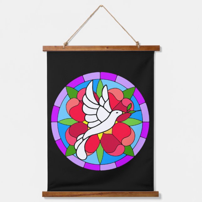 Tapiz Con Marco De Madera Dove (Anverso)