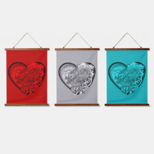Tapiz Con Marco De Madera Dragon Heart