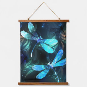 Tapiz Con Marco De Madera Dragonflies