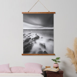 Tapiz Con Marco De Madera Dramática orilla rocosa
