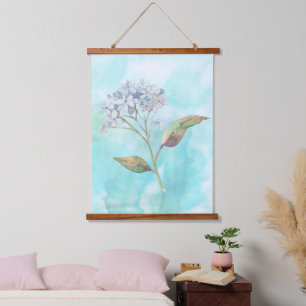 Tapiz Con Marco De Madera Dreamy Watercolor Hydrangea