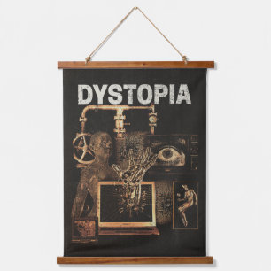 Tapiz Con Marco De Madera Dystopia - Diseño de Calzado Tecno-Distópico