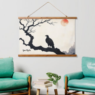 Tapiz Con Marco De Madera Eagle on Bare Tree
