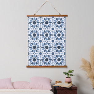 Tapiz Con Marco De Madera Ecos andaluces: Geometría Boho Marroquí