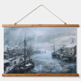 Tapiz Con Marco De Madera Ecos del pasado: La vida pesquera en Victoria