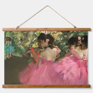 Tapiz Con Marco De Madera Edgar Degas - Bailarinas de rosa