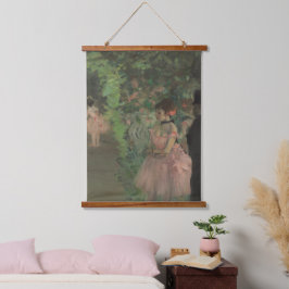 Tapiz Con Marco De Madera Edgar Degas bailarinas detrás de la antigua y famo