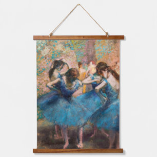 Tapiz Con Marco De Madera Edgar Degas - Bailarinas en azul