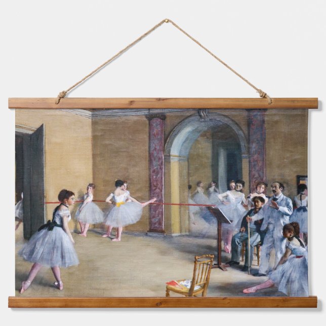 Tapiz Con Marco De Madera Edgar Degas - Dance Foyer, Opera rue Le Peletier (Anverso )