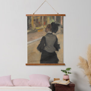 Tapiz Con Marco De Madera Edgar Degas Mujer Impresionante Muro de Madera de