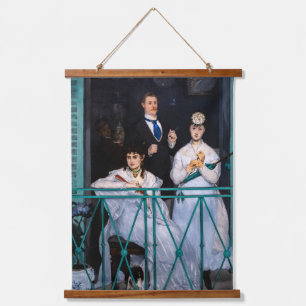 Tapiz Con Marco De Madera Edouard Manet - El Balcón / Le Balcon
