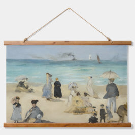 Tapiz Con Marco De Madera Edouard Manet - En la playa, Boulogne-sur-Mer