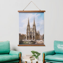 Tapiz Con Marco De Madera Église Sainte-Clotilde à Paris por Max Berthelin