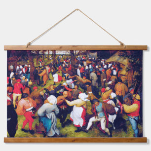 Tapiz Con Marco De Madera El baile Boda, Pieter Bruegel
