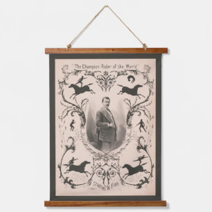 Tapiz Con Marco De Madera El Campeón Del Mundo, Charles W. Fish.