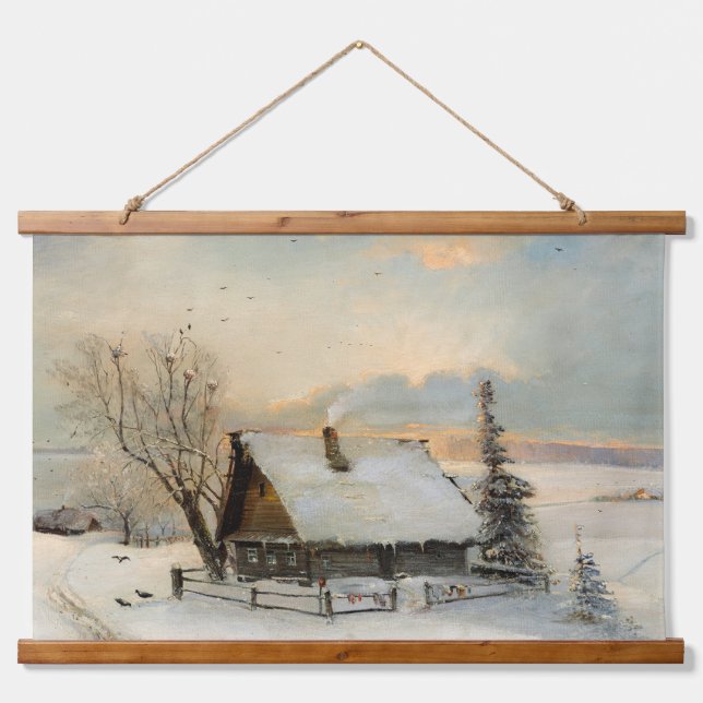 Tapiz Con Marco De Madera El comienzo de la primavera | Alexei Savrasov (Anverso )