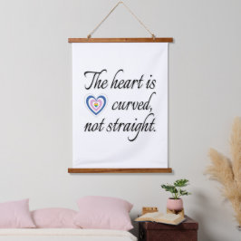 Tapiz Con Marco De Madera El Corazón No Es Directo