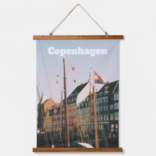 Tapiz Con Marco De Madera El icónico Nyhavn, Copenhague, Dinamarca