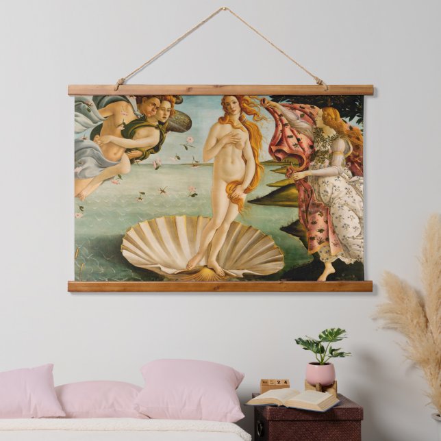 Tapiz Con Marco De Madera El nacimiento de Venus | Botticelli (Dormitorio)