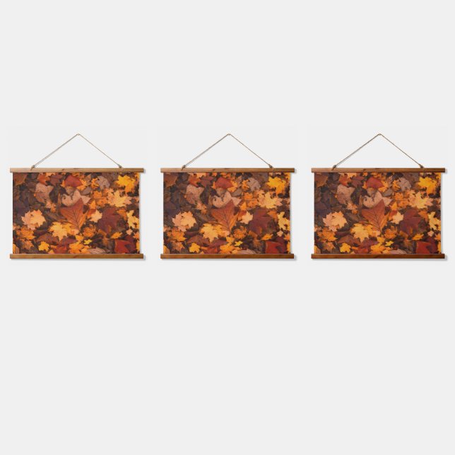 Tapiz Con Marco De Madera el otoño (Triple)